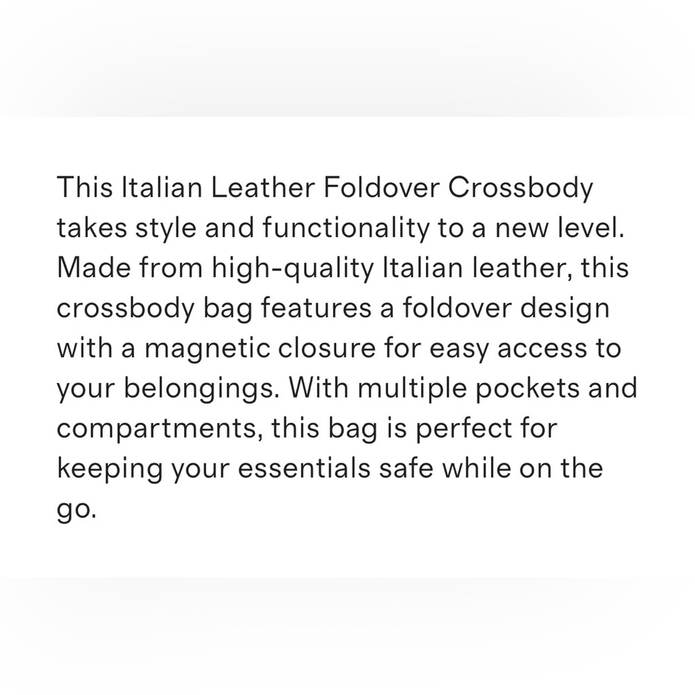 New Quince Italian Leather Foldover Crossbody in Cognac - Picture 8 of 15